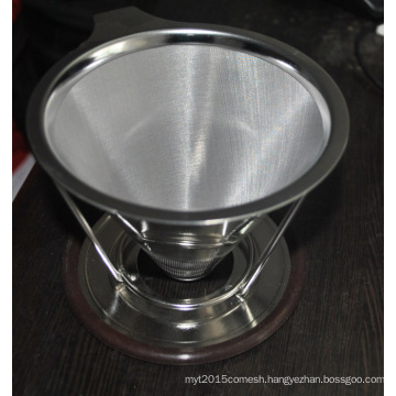 ultra fine high quality pour over coffee filter cone dripper with coffee stand